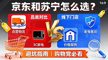 京东和苏宁怎么选?品类对比 + 价格服务 + 避坑指南,购物党必看
