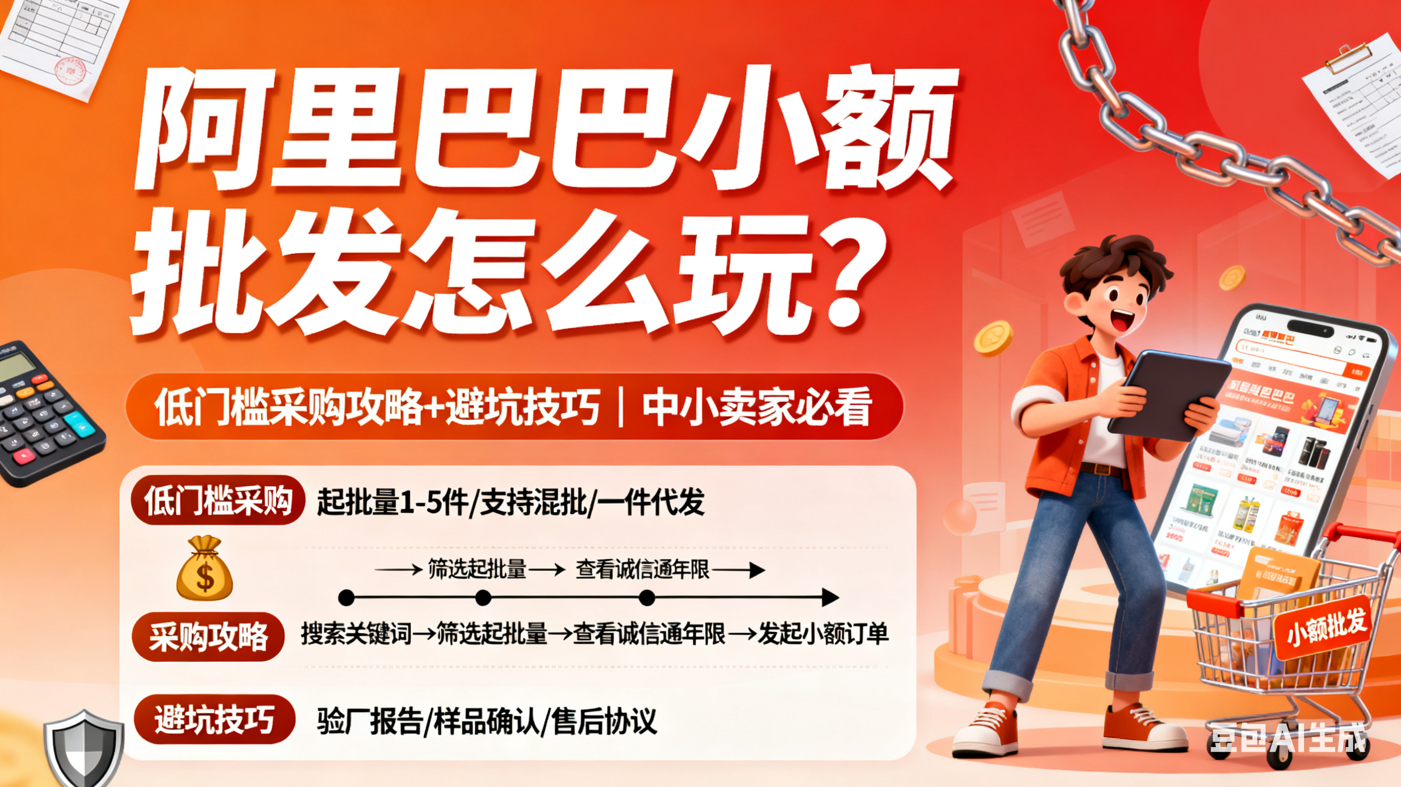 阿里巴巴小额批发怎么玩?低门槛采购攻略 + 避坑技巧,中小卖家必看