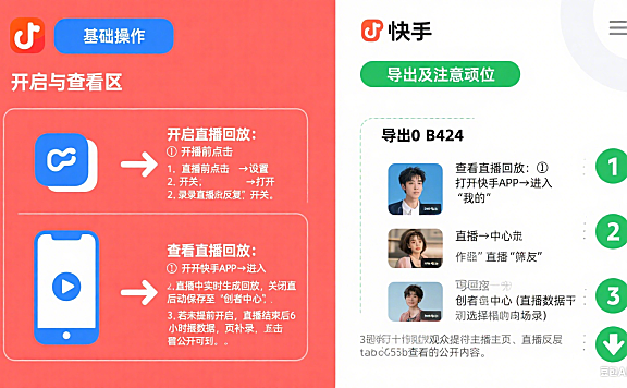 快手直播回放怎么弄？开启 + 查看 + 导出全攻略，小白也能上手