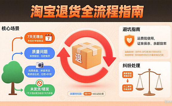 淘宝退货怎么退？分场景流程 + 避坑技巧 + 纠纷处理指南