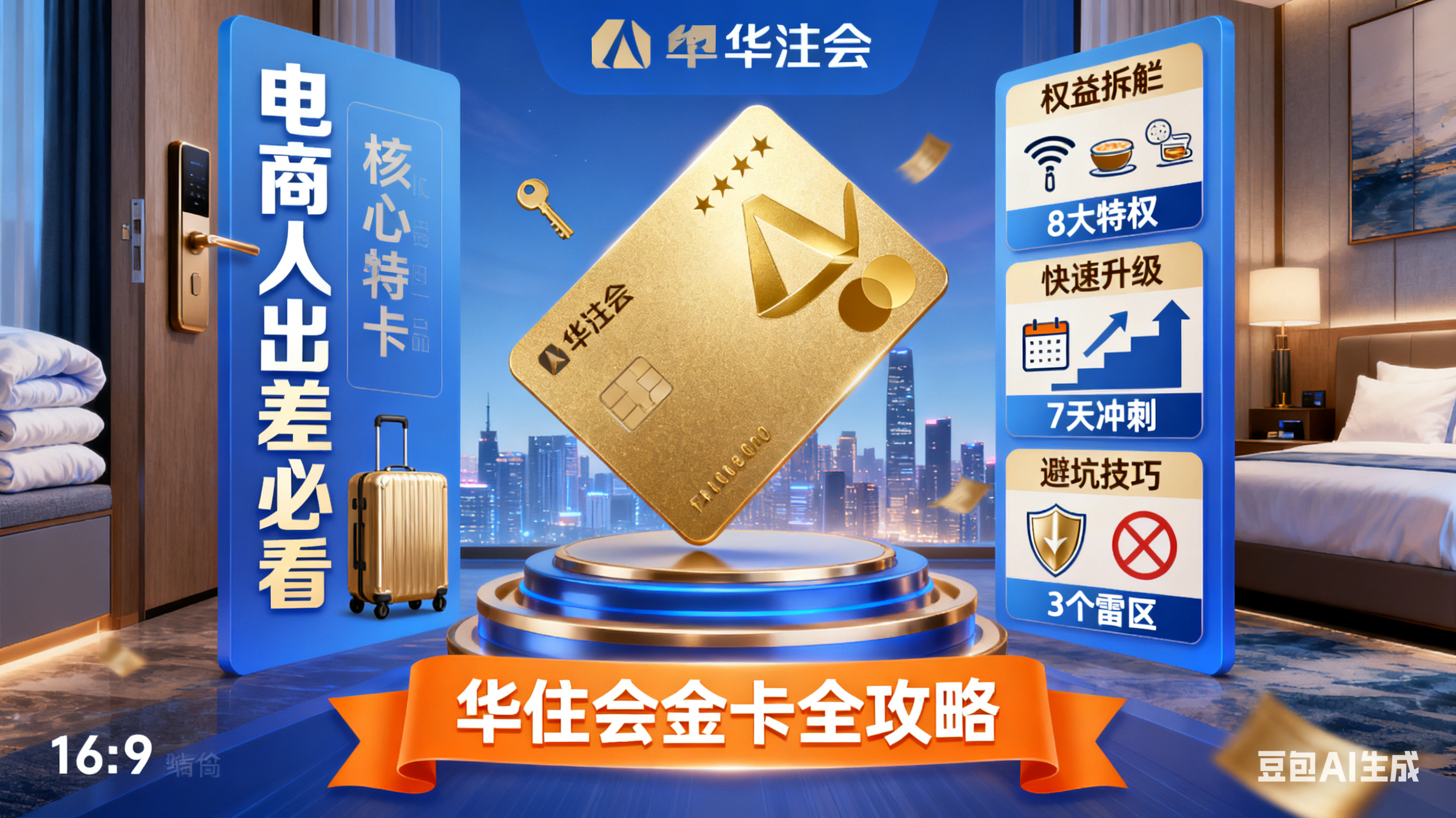 电商人出差必看!华住会金卡全攻略:权益拆解 + 快速升级 + 避坑技巧