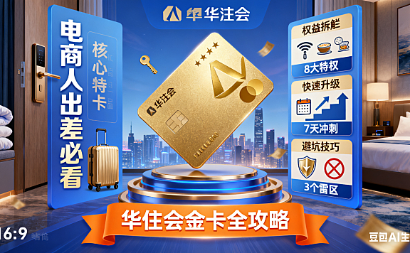 电商人出差必看！华住会金卡全攻略：权益拆解 + 快速升级 + 避坑技巧