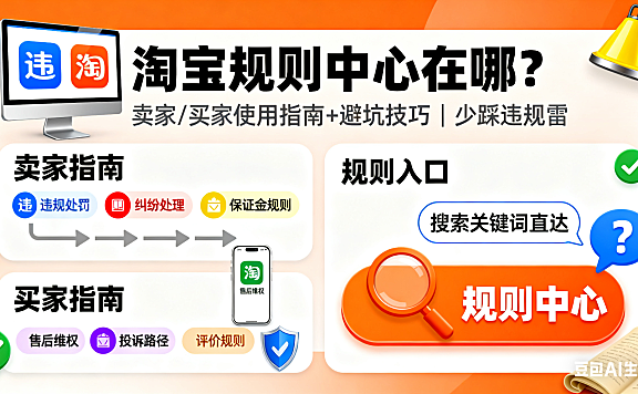淘宝规则中心在哪？卖家 / 买家使用指南 + 避坑技巧，少踩违规雷