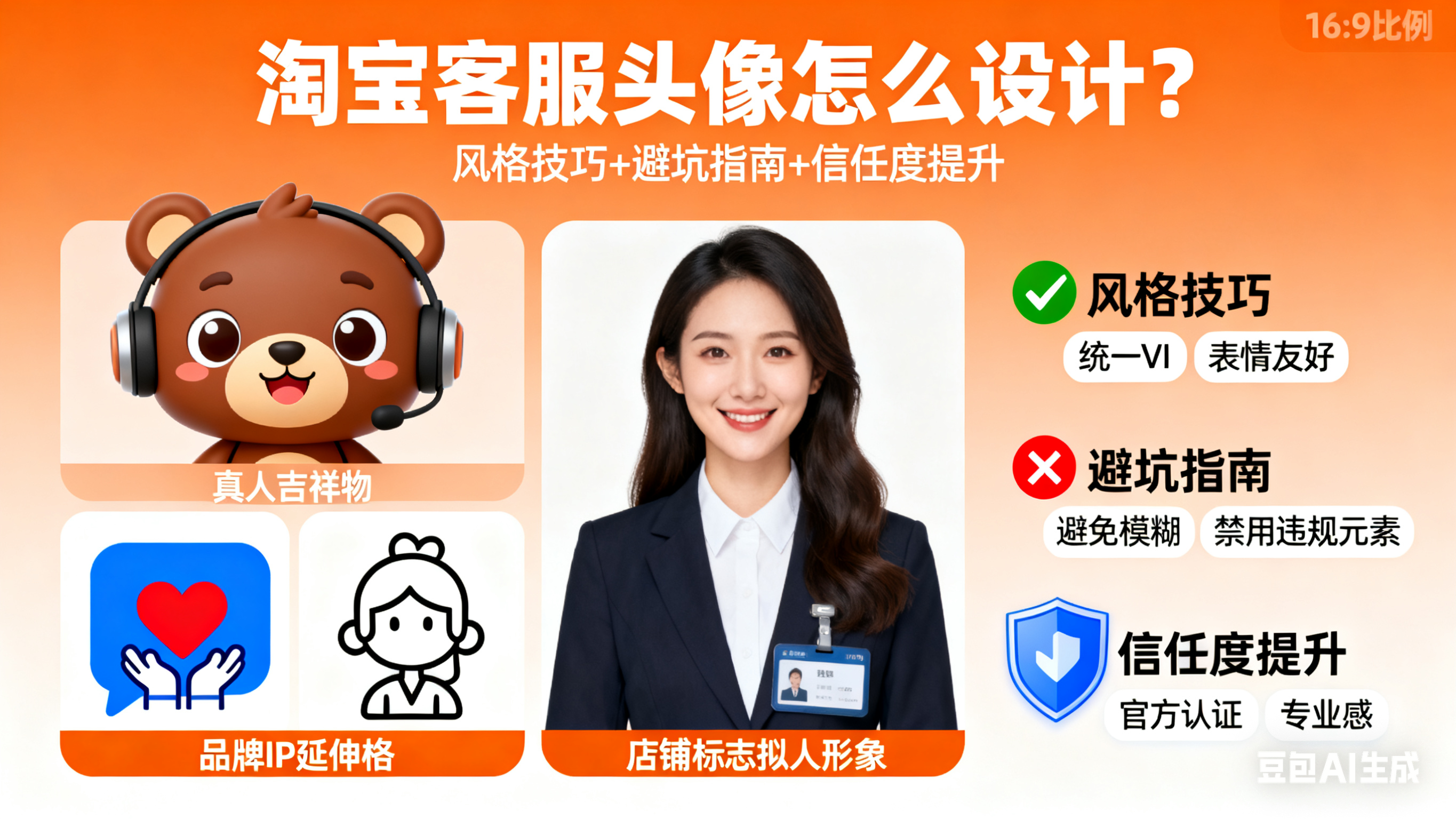 淘宝客服头像怎么设计?风格技巧 + 避坑指南,提升信任度必看