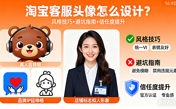 淘宝客服头像怎么设计？风格技巧 + 避坑指南，提升信任度必看