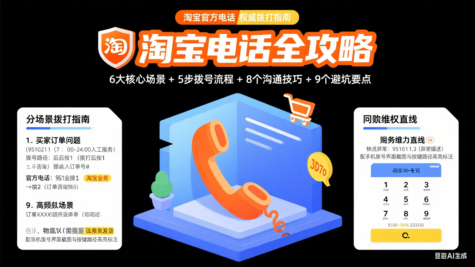 淘宝平台电话怎么打?分场景用法 + 避坑全攻略