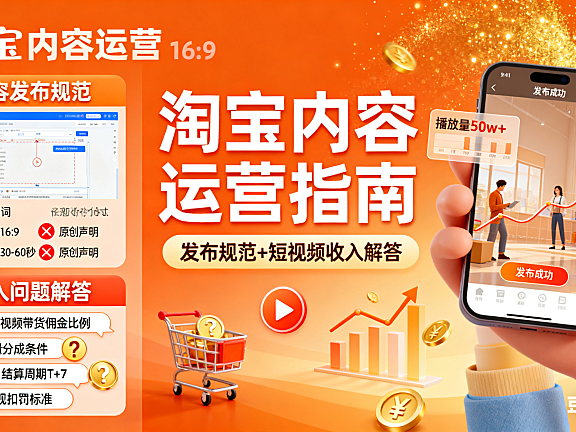 淘宝内容发布操作规范与短视频渠道收入常见问题解答