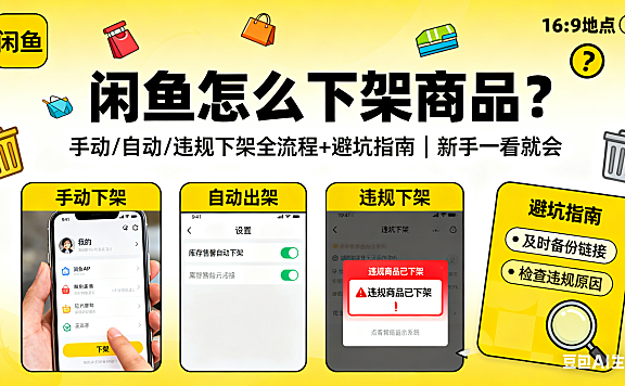 闲鱼怎么下架商品?手动 / 自动 / 违规下架全流程 + 避坑指南,新手一看就会