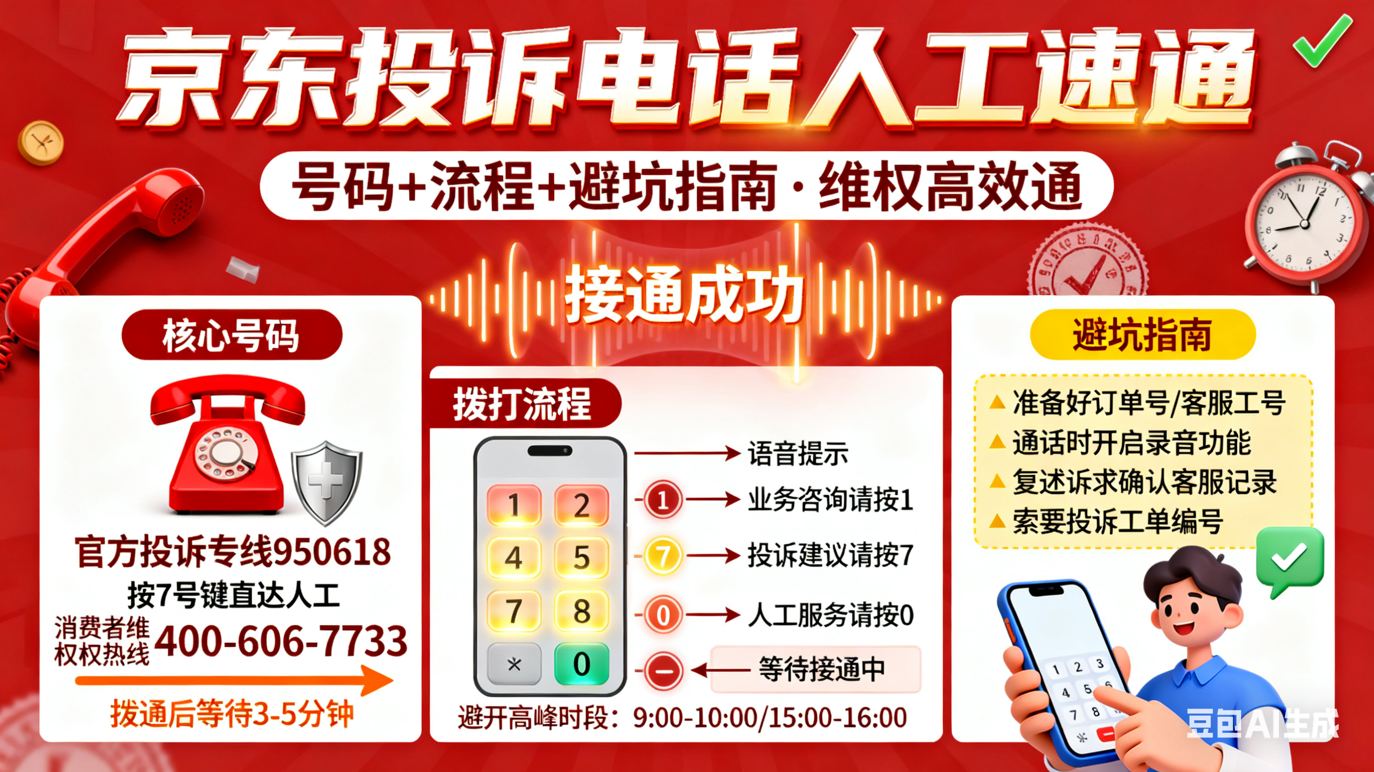 京东投诉电话人工怎么打?号码 + 流程 + 避坑指南,维权高效通