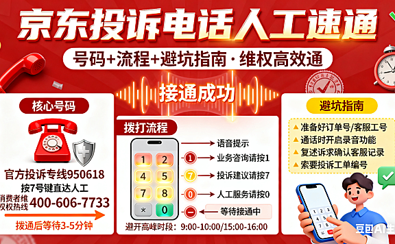 京东投诉电话人工怎么打？号码 + 流程 + 避坑指南，维权高效通