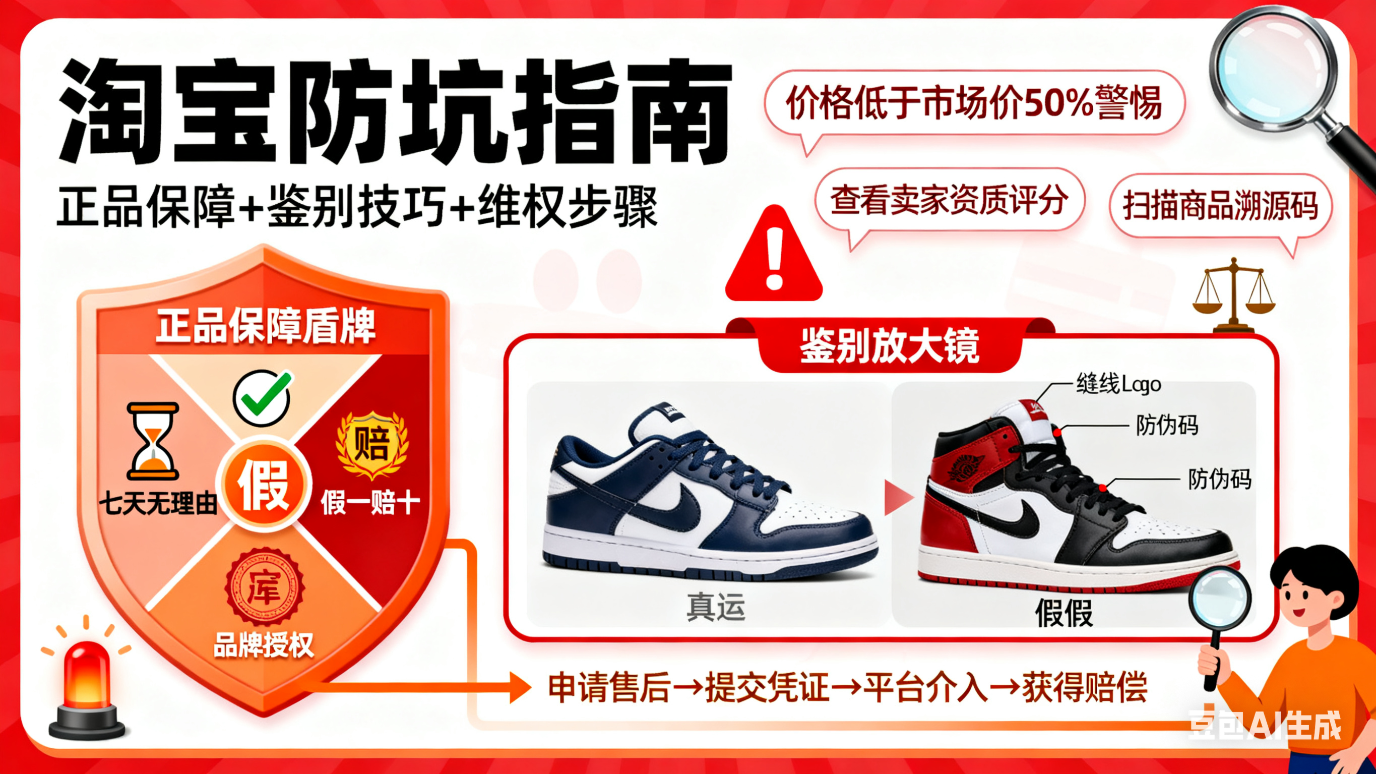 淘宝有假货吗?正品保障机制 + 鉴别方法 + 维权指南,购物必看