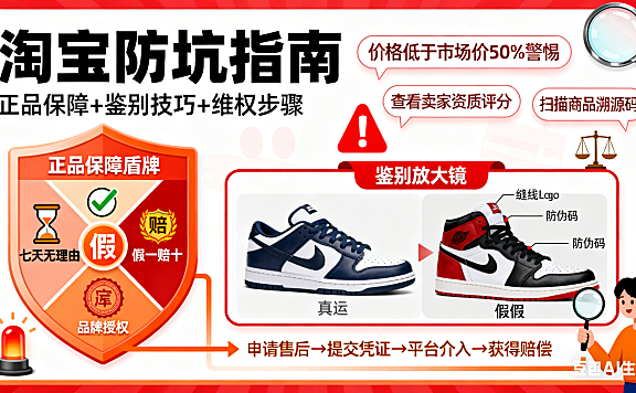 淘宝有假货吗？正品保障机制 + 鉴别方法 + 维权指南，购物必看