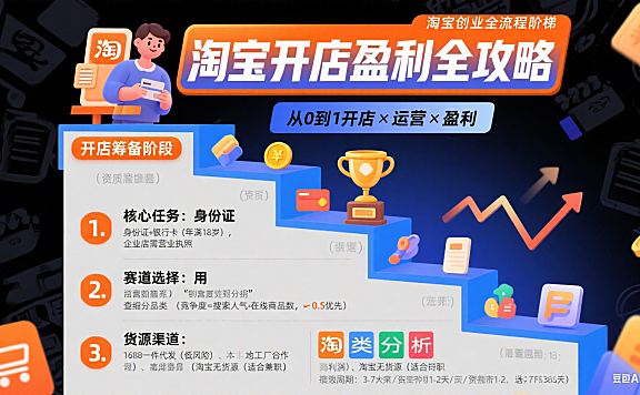 新手怎么做淘宝?从开店到盈利的全流程攻略
