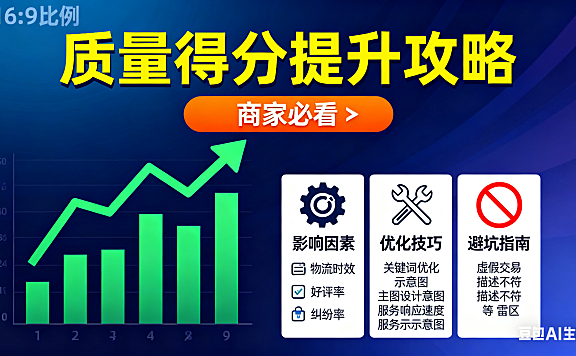 电商质量得分怎么提升？影响因素 + 优化技巧 + 避坑指南，商家必看