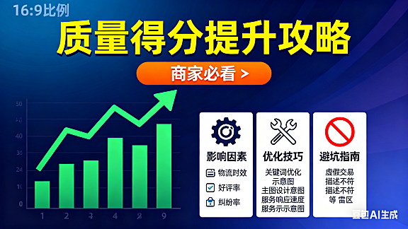 电商质量得分怎么提升？影响因素 + 优化技巧 + 避坑指南，商家必看
