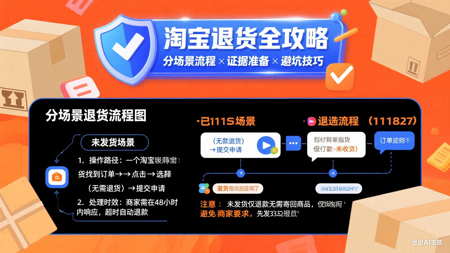 淘宝退货不用慌?分场景流程 + 证据准备 + 避坑指南