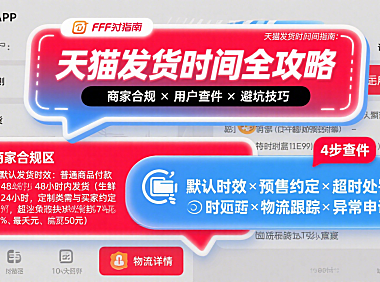 天猫发货时间规定是什么？商家合规 + 用户查物流避坑指南