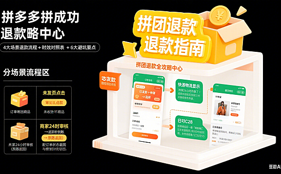 拼多多拼成功怎么退款？分场景流程 + 时效 + 避坑全攻略