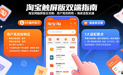 淘宝网触屏版怎么用?用户高效购物 + 商家适配实操指南