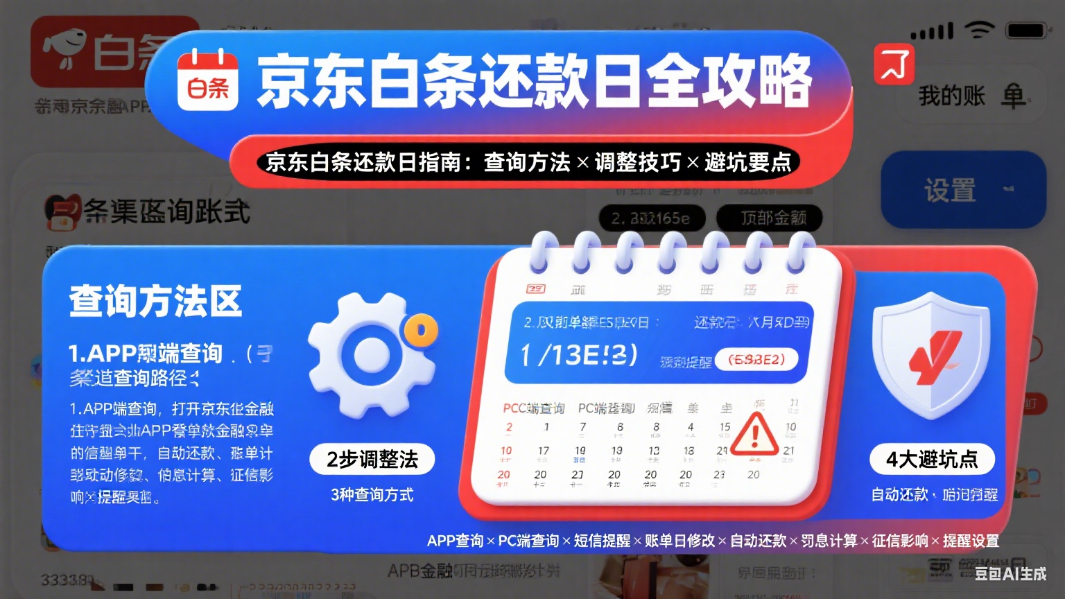京东白条还款日怎么查?调整方法 + 逾期后果 + 避坑全指南