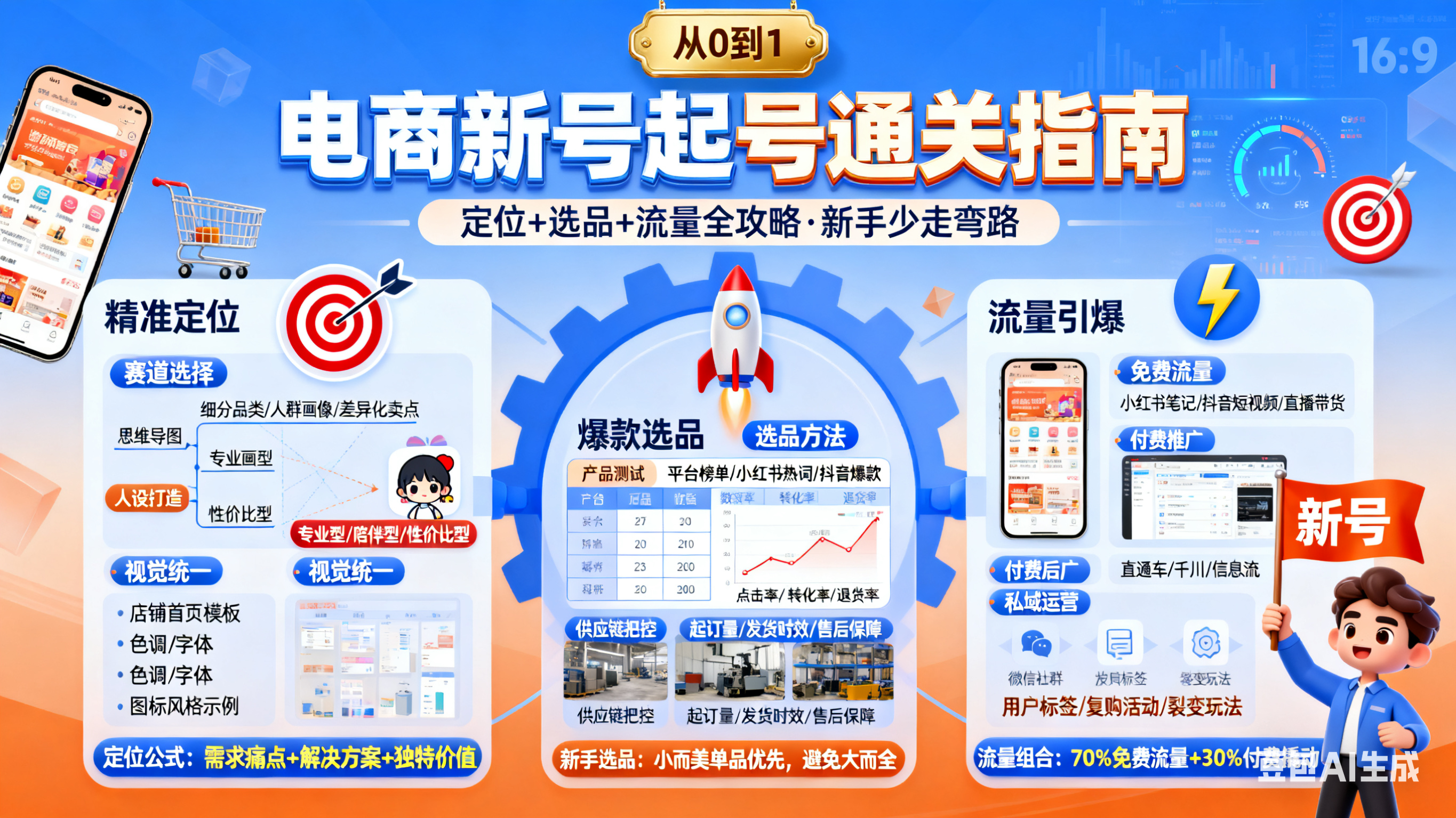 电商新号怎么起号?定位 + 选品 + 流量全攻略,新手少走弯路