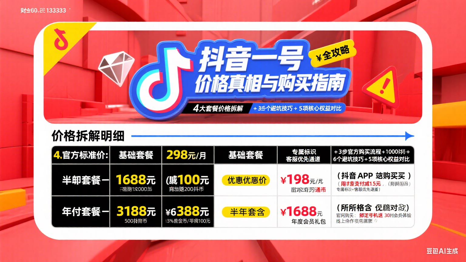 抖音一号多少钱?价格拆解 + 购买流程 + 避坑全攻略