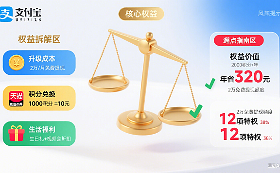支付宝黄金会员值得升级吗?权益拆解 + 升级攻略 + 避坑指南,省钱必看