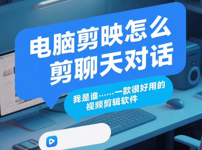 电脑剪映怎么剪聊天对话