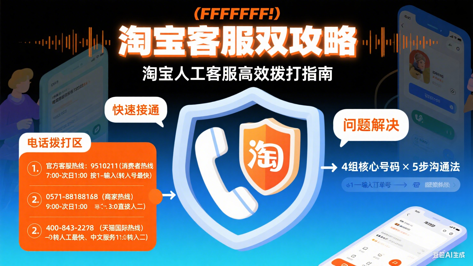 淘宝客服电话人工服务怎么打?高效解决问题的实操指南