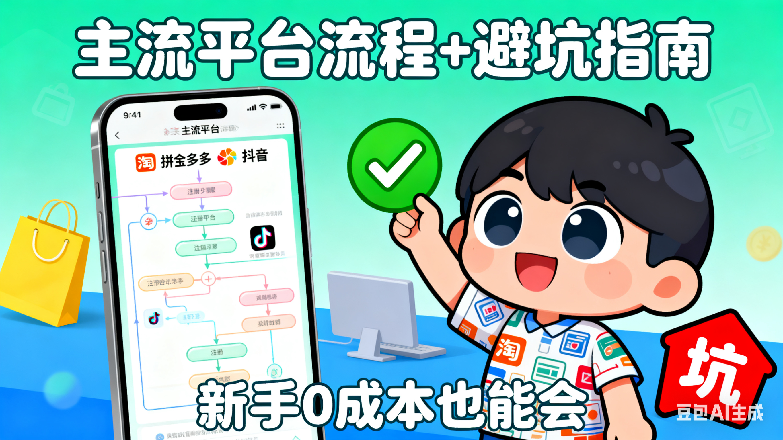 免费开网店怎么注册?主流平台流程 + 避坑指南,新手 0 成本也能会