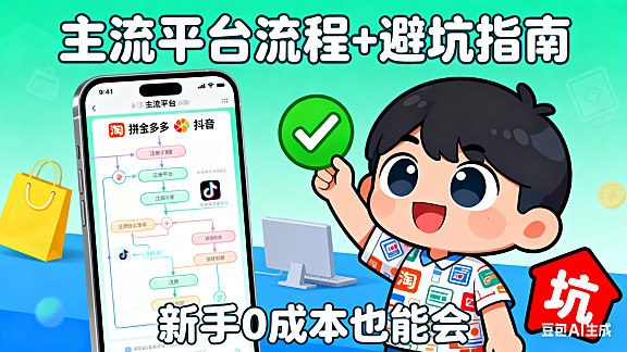 免费开网店怎么注册？主流平台流程 + 避坑指南，新手 0 成本也能会