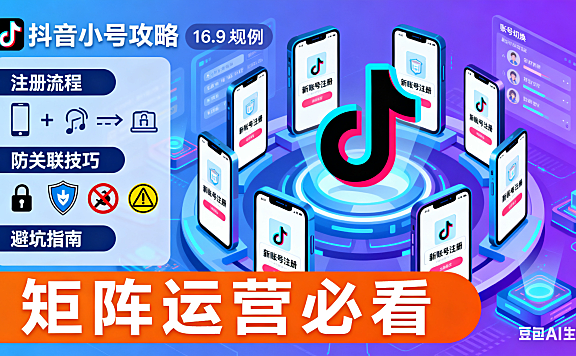 抖音小号怎么弄?注册流程 + 防关联技巧 + 避坑指南,矩阵运营必看