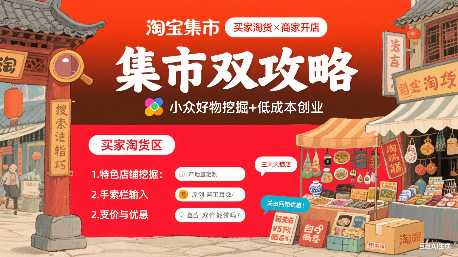 淘宝集市怎么玩?买家淘货 + 商家开店全指南
