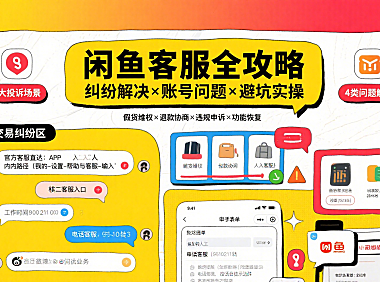 闲鱼客服怎么找？交易纠纷 + 账号问题解决实操避坑指南