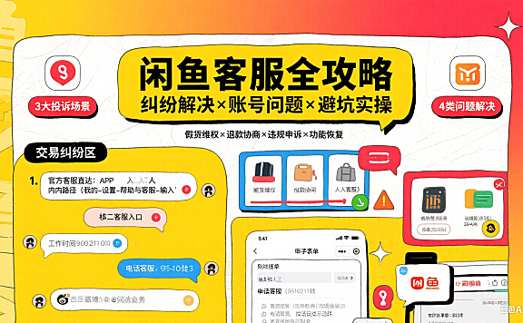 闲鱼客服怎么找?交易纠纷 + 账号问题解决实操避坑指南