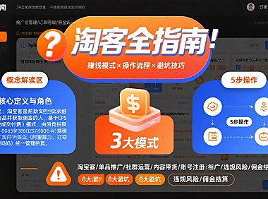 淘客是什么意思？赚钱模式 + 操作流程 + 避坑全指南