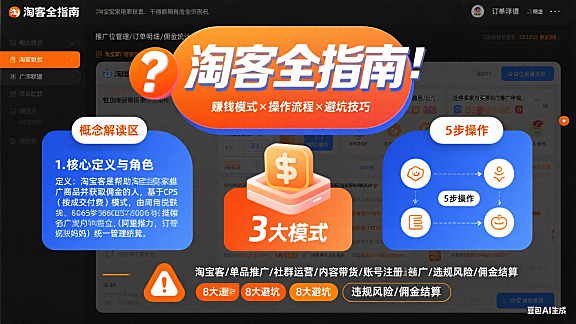 淘客是什么意思？赚钱模式 + 操作流程 + 避坑全指南