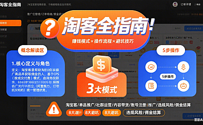 淘客是什么意思?赚钱模式 + 操作流程 + 避坑全指南