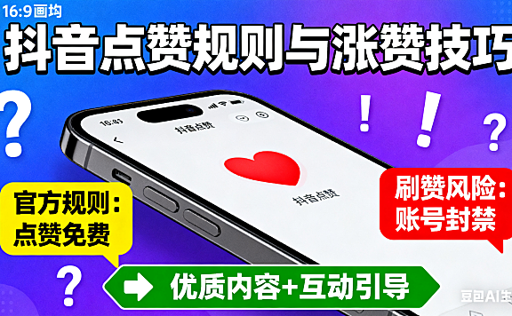 抖音点赞要钱吗?官方规则 + 刷赞风险 + 涨赞技巧,避坑指南附