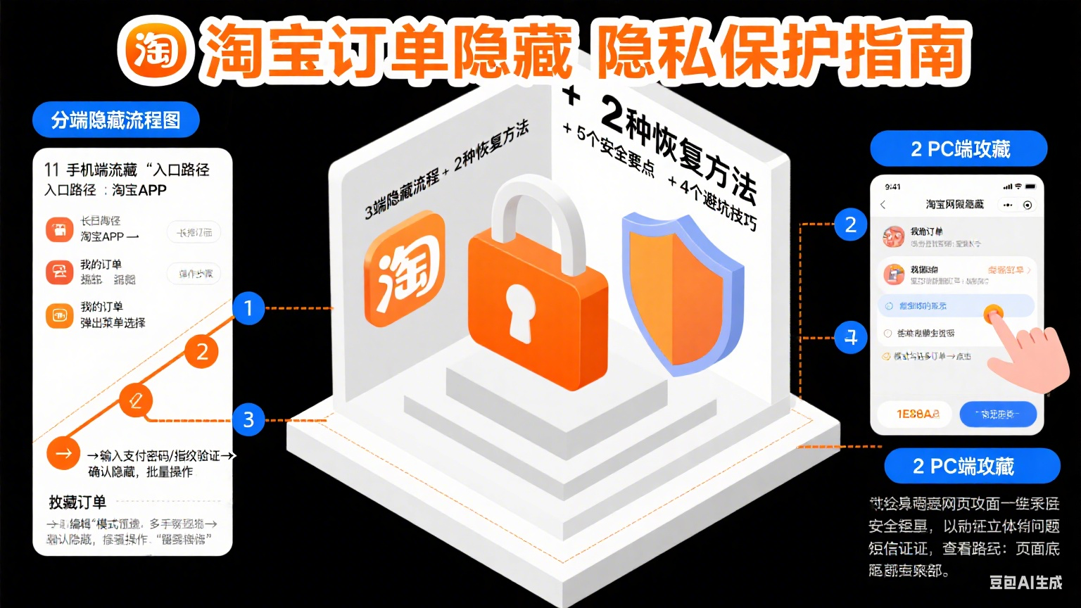 淘宝订单怎么隐藏?分端流程 + 恢复方法 + 避坑全攻略