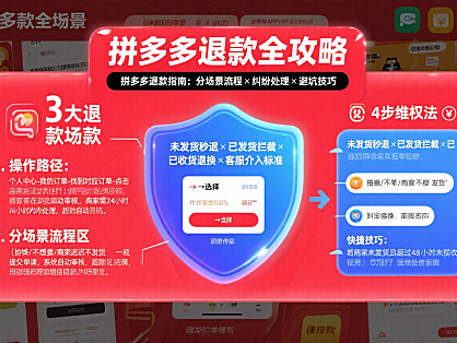 拼多多怎么申请退款?分场景流程 + 纠纷处理 + 避坑指南