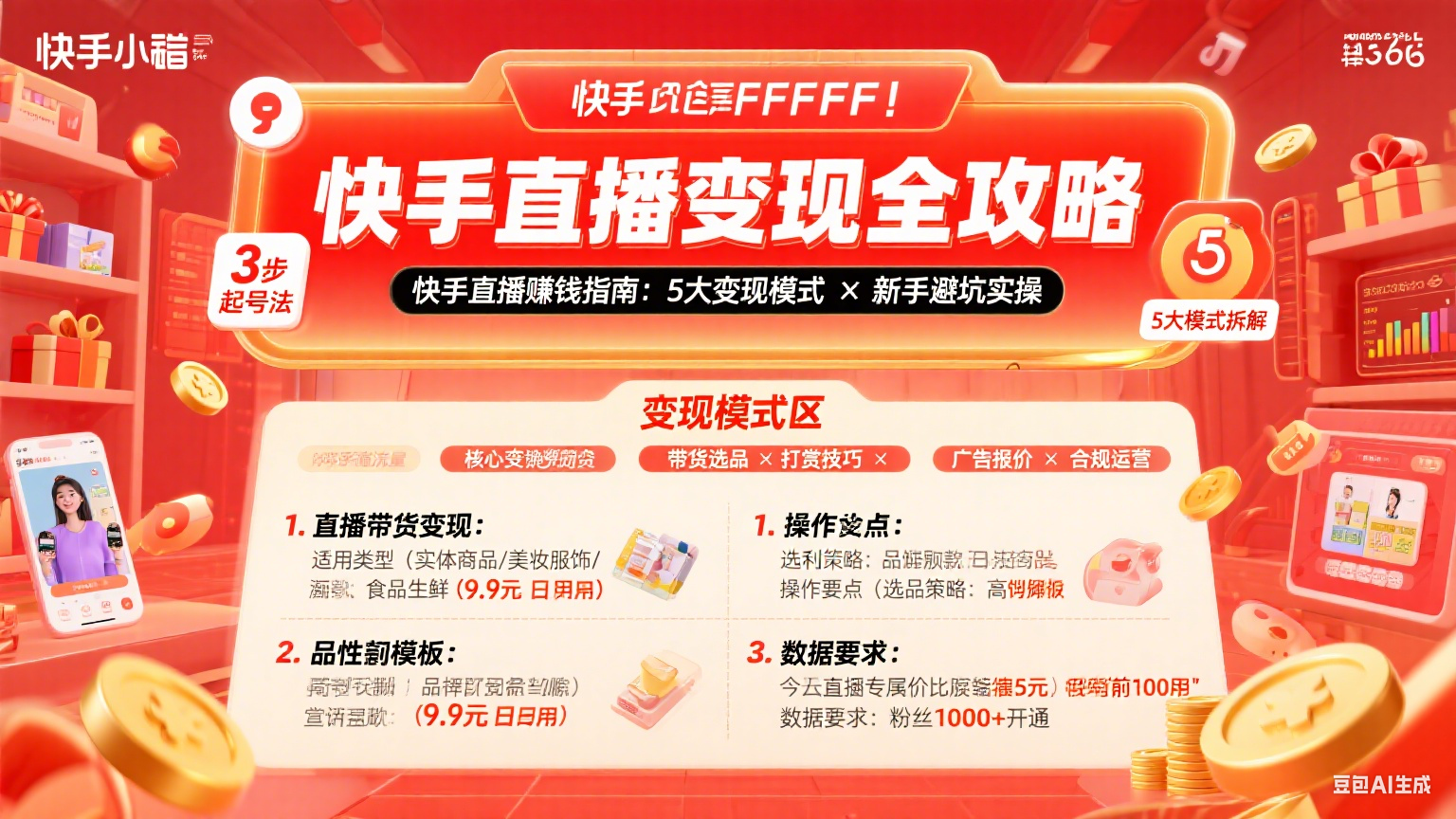 快手直播怎么赚钱?5 大变现模式 + 新手避坑实操指南