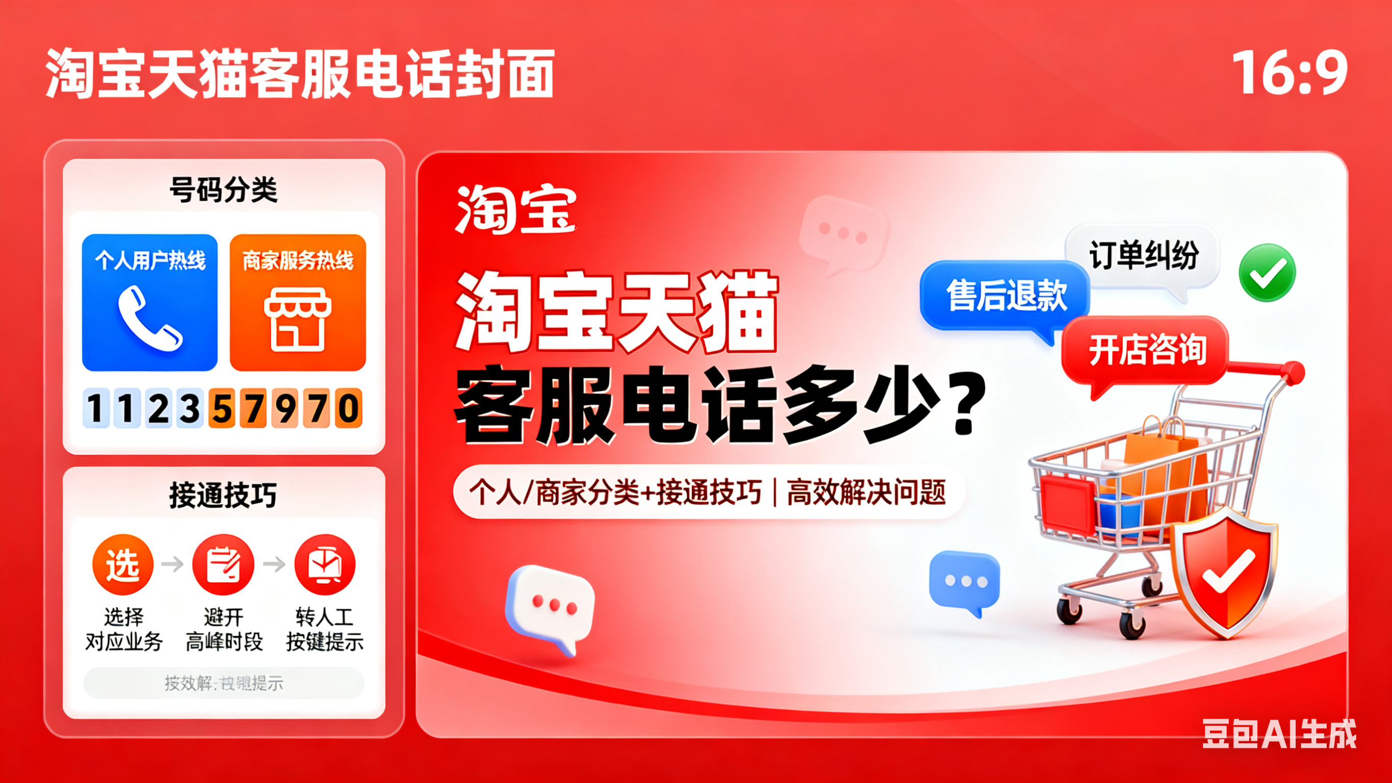 淘宝天猫客服电话多少?个人 / 商家分类 + 接通技巧,高效解决问题