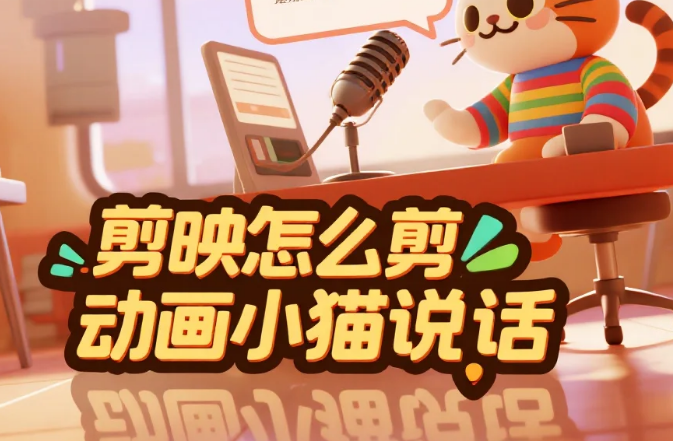 剪映怎么剪动画小猫说话?3 步出拟人感 + 4 个避坑技巧