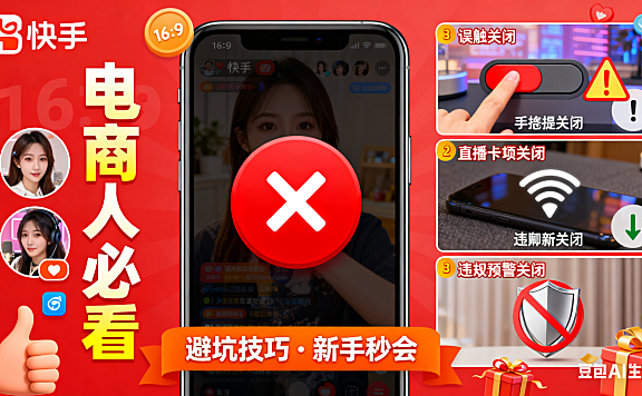 电商人必看！快手直播关闭全攻略：3 大场景 + 避坑技巧，新手也能秒会