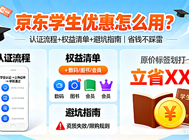 京东学生优惠怎么用？认证流程 + 权益清单 + 避坑指南，省钱不踩雷