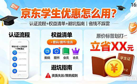 京东学生优惠怎么用？认证流程 + 权益清单 + 避坑指南，省钱不踩雷