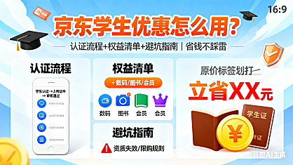 京东学生优惠怎么用?认证流程 + 权益清单 + 避坑指南,省钱不踩雷