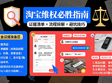 淘宝维权怎么赢？消费者证据准备 + 流程避坑全指南