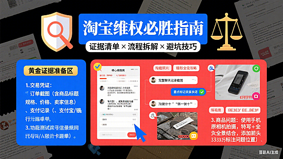 淘宝维权怎么赢？消费者证据准备 + 流程避坑全指南